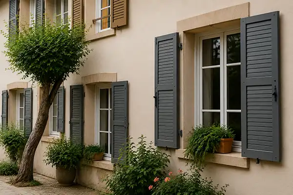 Façade charmante maison rustique